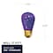 Bulbrite 11-Watt S14 Transparent Purple Dimmable Incandescent Light Bulb, 25PK 861310 - alternate 2